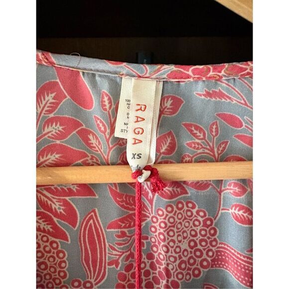 NWT Raga Boho Chic Metallic Floral Wrap Style Maxi Dress Oversized Size XS - Picture 4 of 8